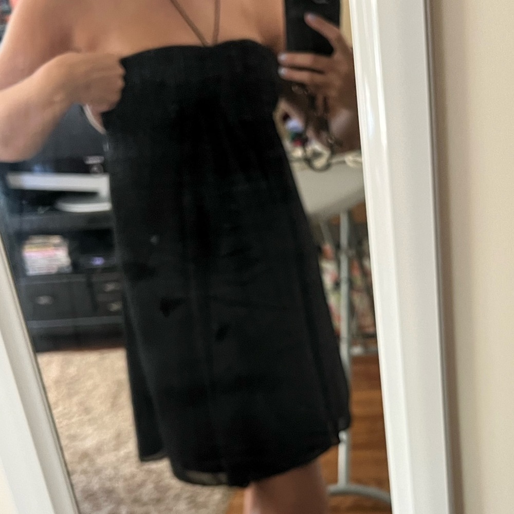 Vintage Black Zara Babydoll Formal Mini Dress - Picture 5 of 5
